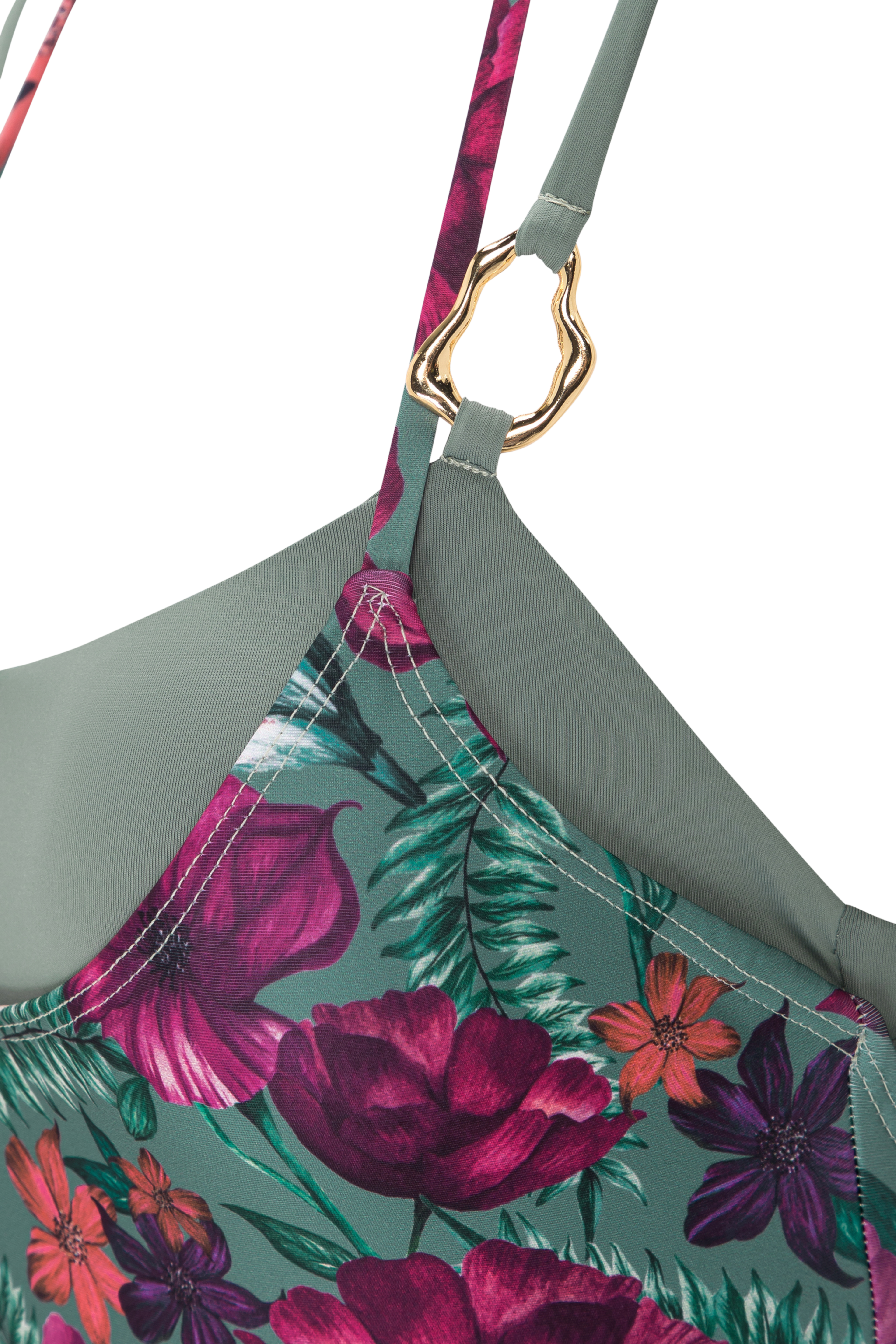 Luxury feminine goddess swimsuit inspired by St. Tropez style