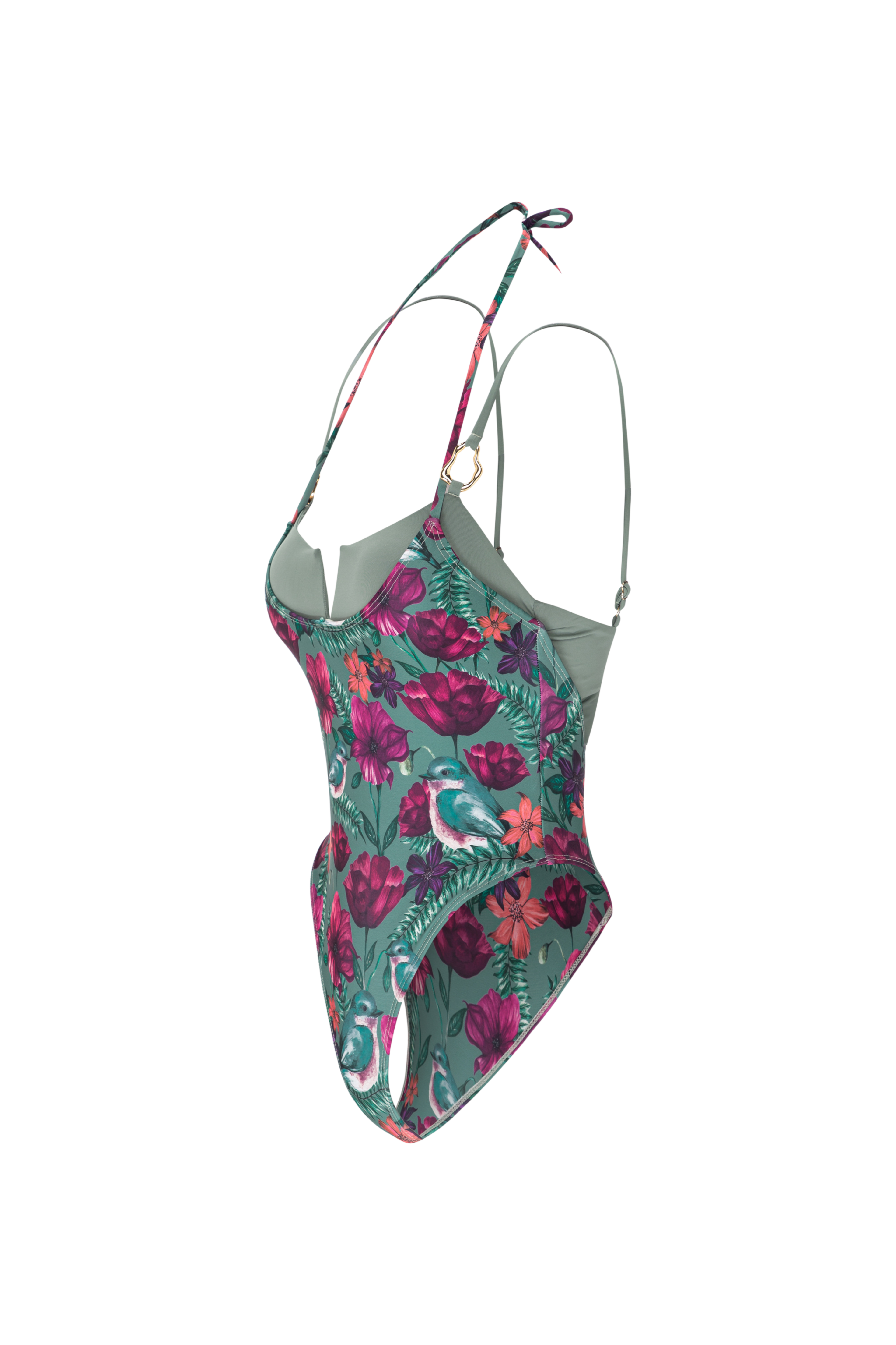 Anse Source d’Argent couture swimsuit with exposed back detail