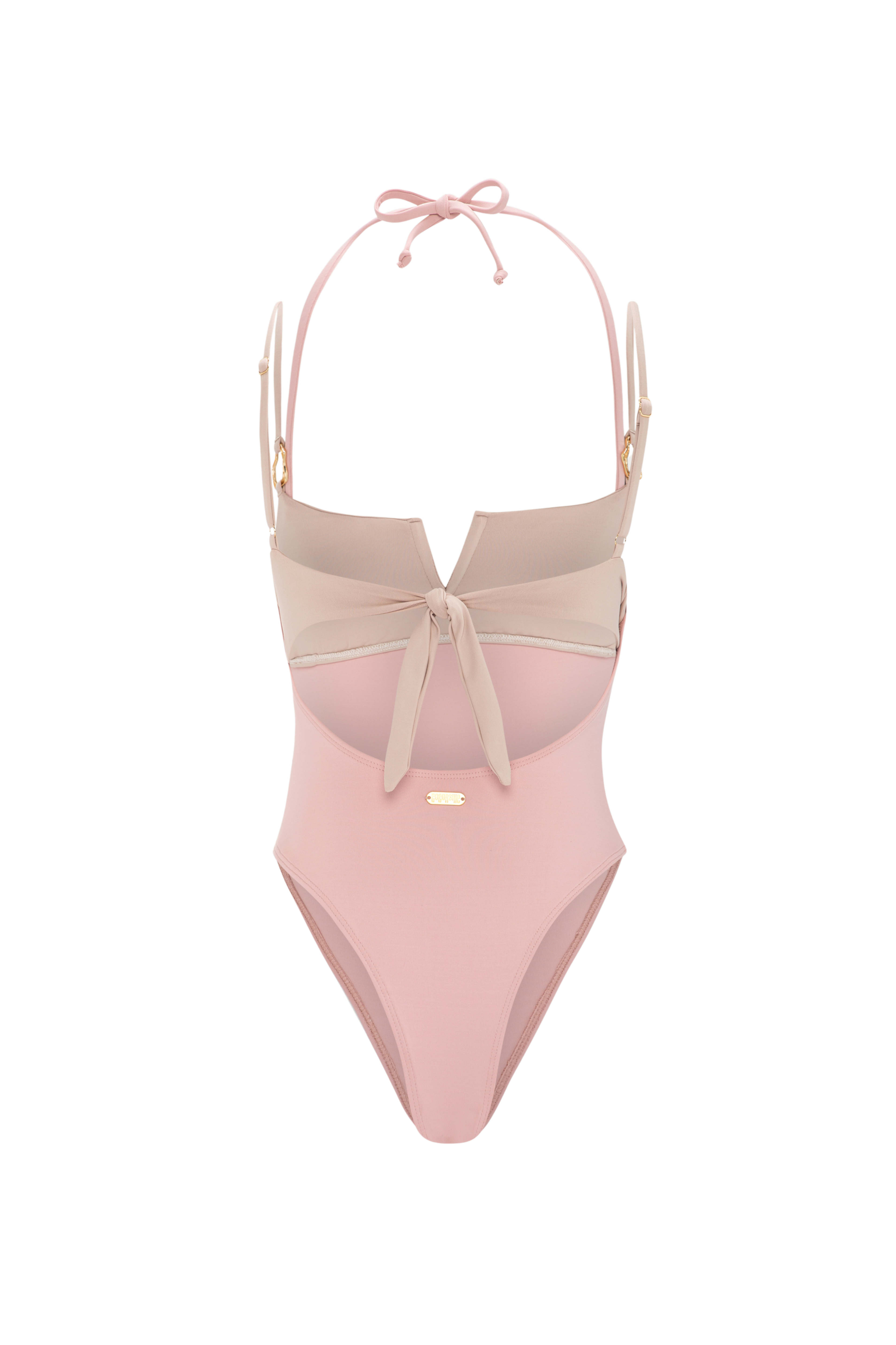 Designer exposed-back swimsuit inspired by St. Tropez glamour